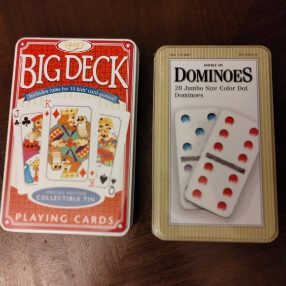 Fundex - Big Deck Playing Cards & Jumbo Dominoes  - NWT - Picture 1 of 6